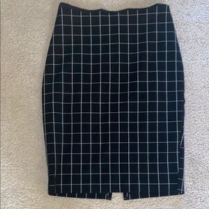 Black and White Checkered Skirt